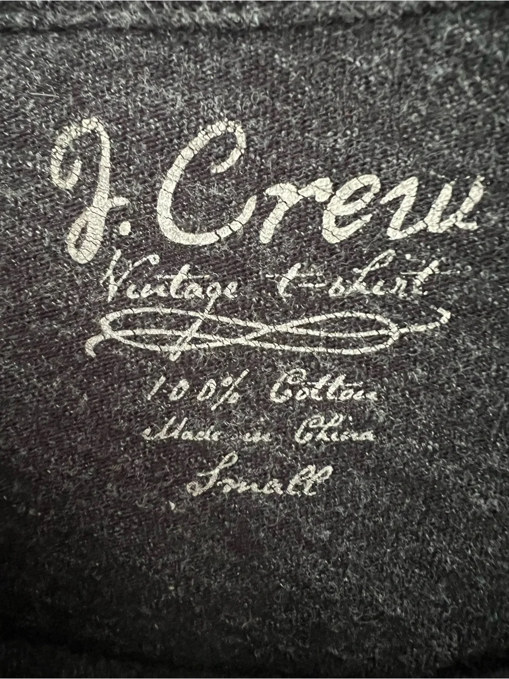 J. Crew Vintage T-shirt Men’s Charcoal Heather Crew Neck Cotton